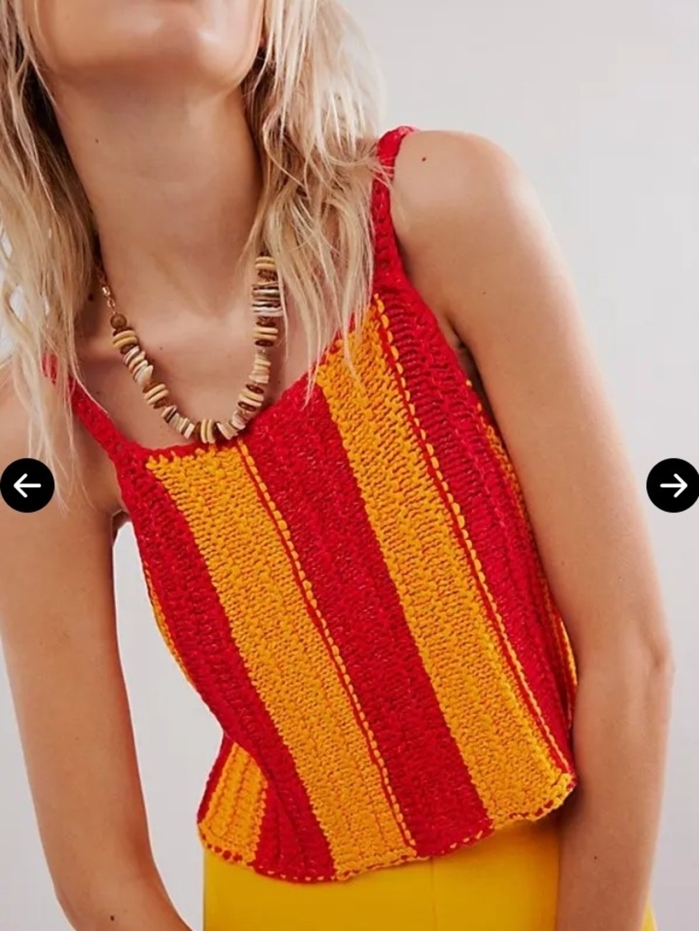 Free People Abby Sweater Tank In Poppy Rose Combo